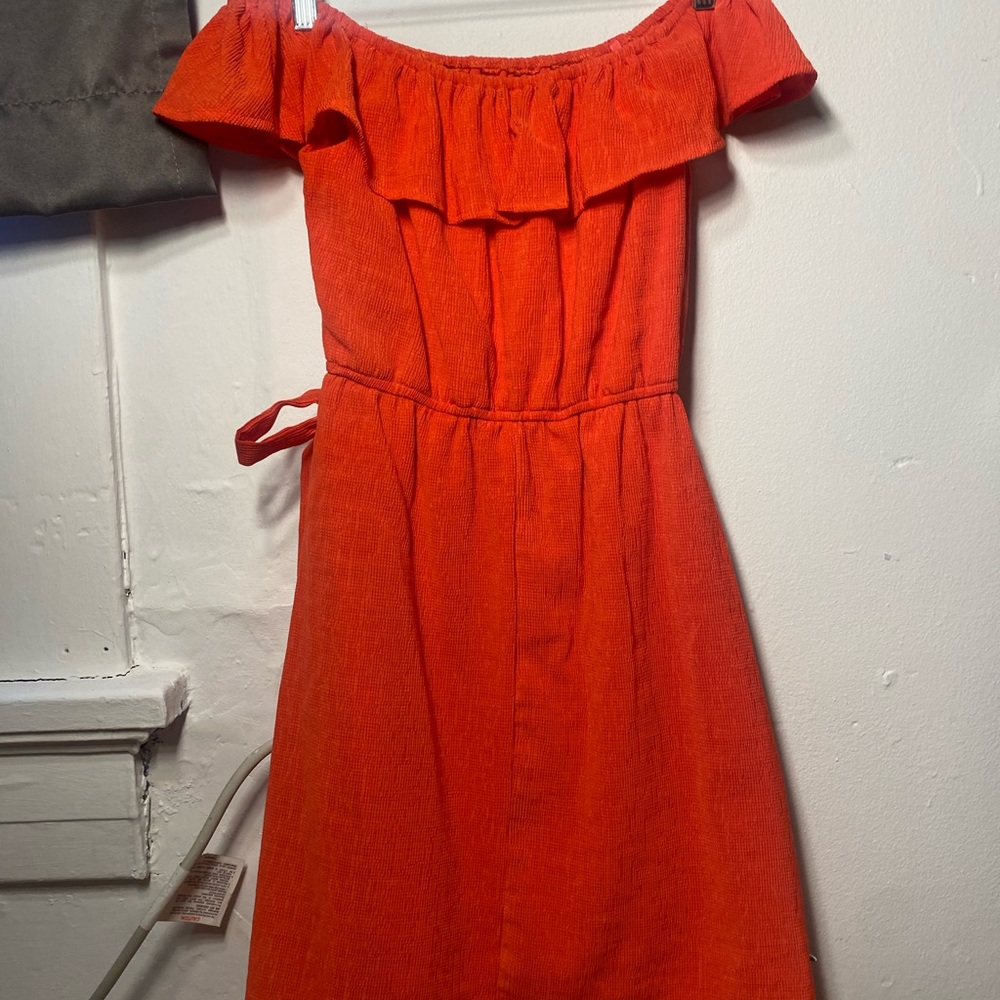 Red Ruffle Dress - Picture 3 of 4